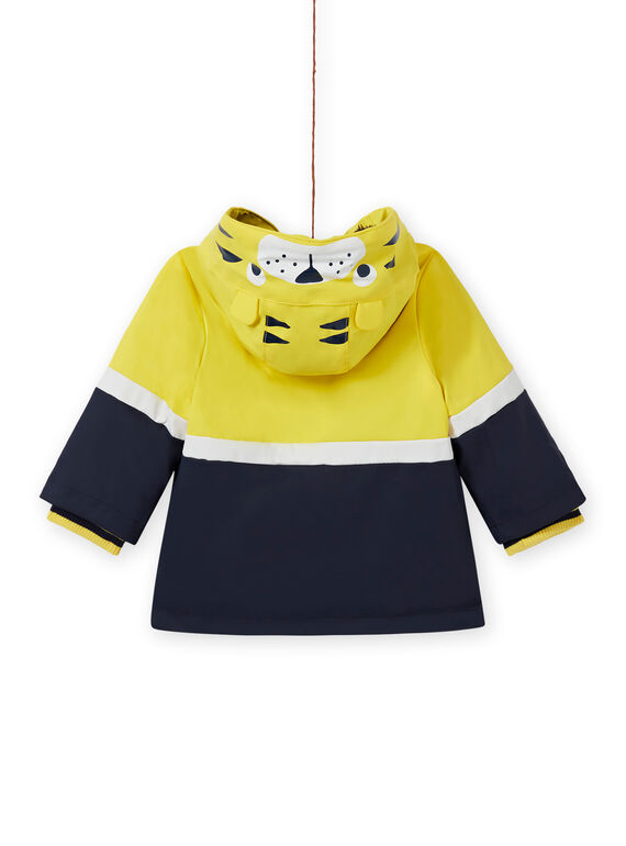 Baby boy yellow raincoat with tiger print MUGROIMP / 21WG1051IMP102