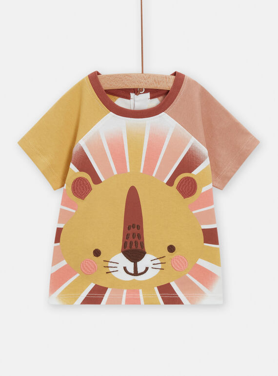 Multicolored lion head t-shirt for baby boy TUCRITEE2 / 24SG10L1TMC001