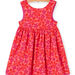 Reversible red and pink floral print dress