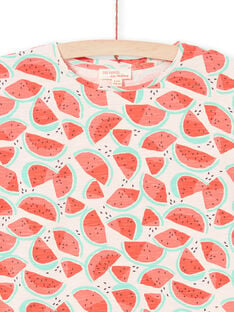 Girl's pink and red watermelon T-shirt LAJOTI6 / 21S901FAD31D322