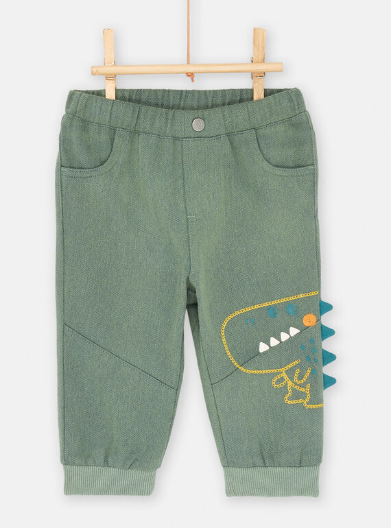Baby Boy Herringbone Lime Green Pants SUVERPAN1 / 23WG10J2PANG619