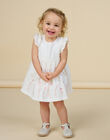 Baby girl ecru floral dress NISOROB2 / 22SG09Q2ROB001