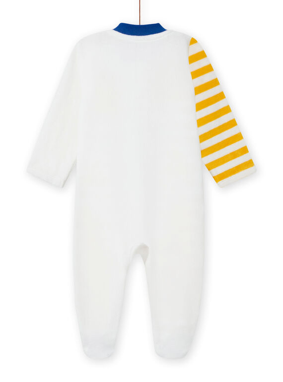 Baby boy's blue romper with animal print MEGAGREFER / 21WH1433GRE001