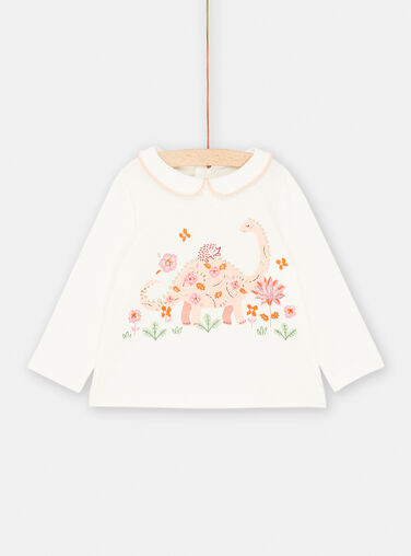 Baby girl's ecru bra with dinosaur and fantasy motifs SIVERBRA / 23WG09J1BRA001