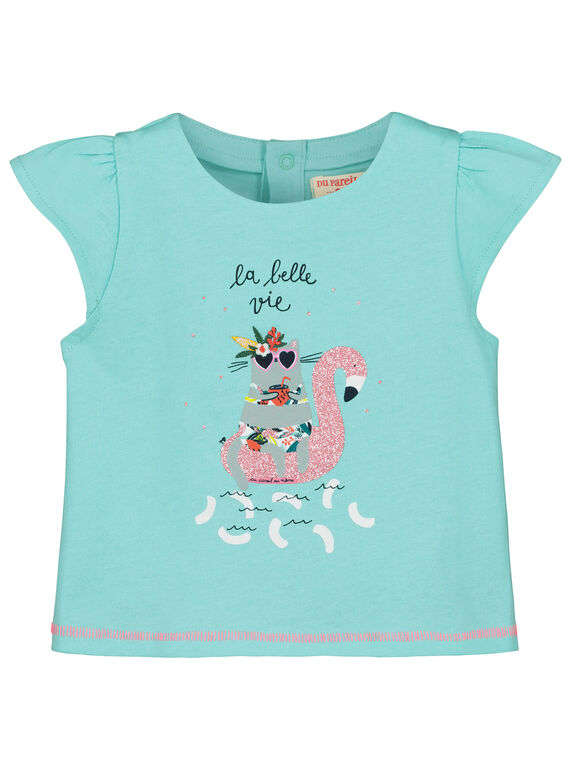 Baby girls' printed T-shirt FICUTI2 / 19SG09N2TMC219