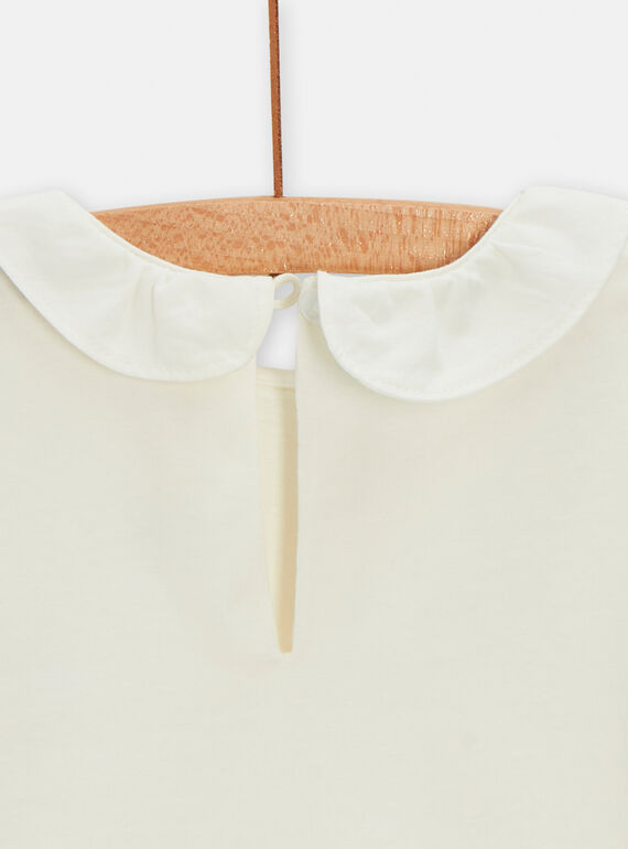 Plain ecru brassiere for baby girls TIJOBRA5 / 24SG09D1BRA001