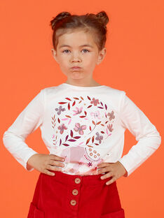 Girl's long sleeve reversible cherry t-shirt MACOMTEE1 / 21W901L1TML001