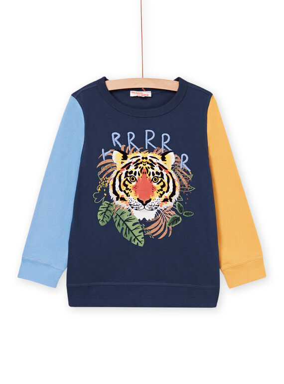 Tiger head animation t-shirt POMOTEE4 / 22W902N3TML622
