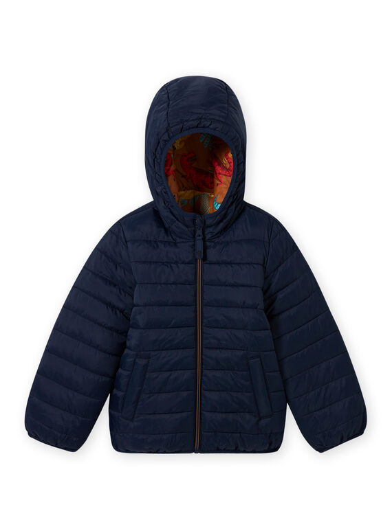 Boy's reversible quilted hooded jacket MOGROBLOU1 / 21W90254BLO804