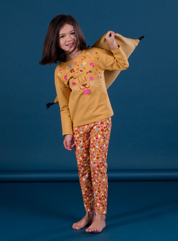 Leopard print sweater and pants pajama set PEFAPYJTON / 22WH1121PYJB107