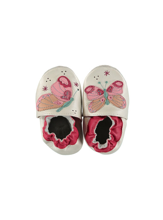 Baby girl's leather slippers. FNFPAP / 19SK3736D3S301