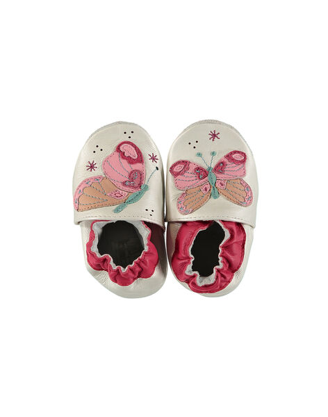 Baby girl's leather slippers. FNFPAP / 19SK3736D3S301