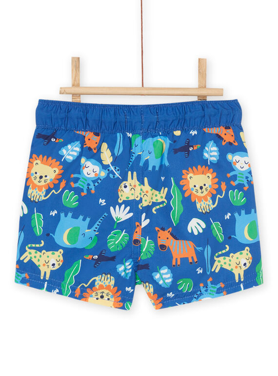 Blue animal print swim shorts RYUMER1 / 23SI10RDMAIA002
