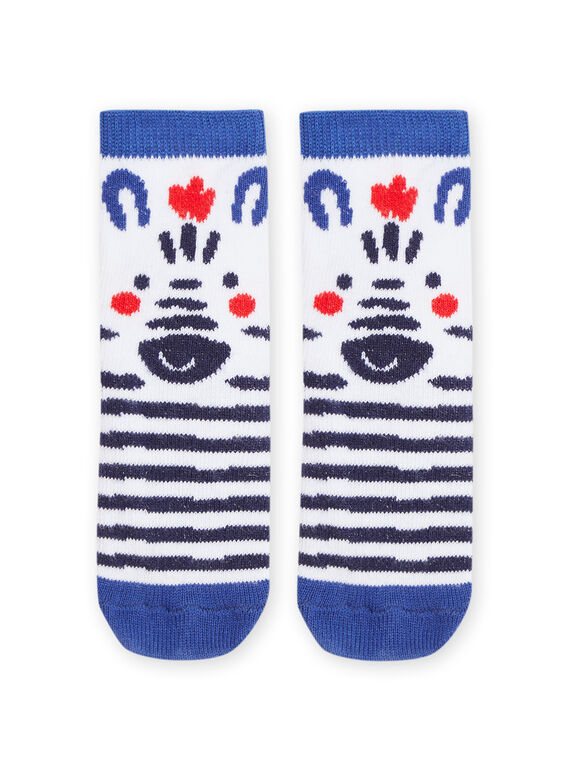 White socks with zebra print RYUNAUCHO1 / 23SI1078SOQ000