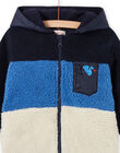 Boy's tricolored faux fur hoodie MOPLAGIL / 21W902O1GIL705