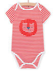 Baby boy white stripe bodysuit NEGABODLIO / 22SH14J3BDL000