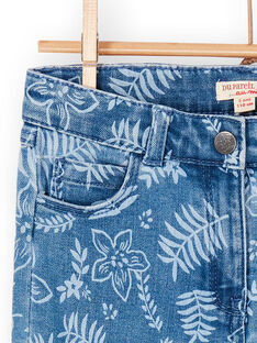 Blue floral print jeans LANAUJEAN / 21S901P1JEAP274