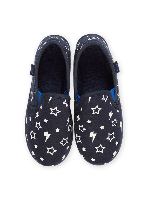 Slippers with star print and phosphorescent lightning POPANTPHOS / 22XK3641D0B070