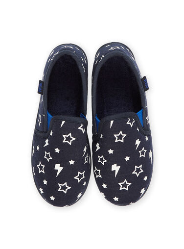Slippers with star print and phosphorescent lightning Slippers with star print and phosphorescent lightning POPANTPHOS / 22XK3641D0B070