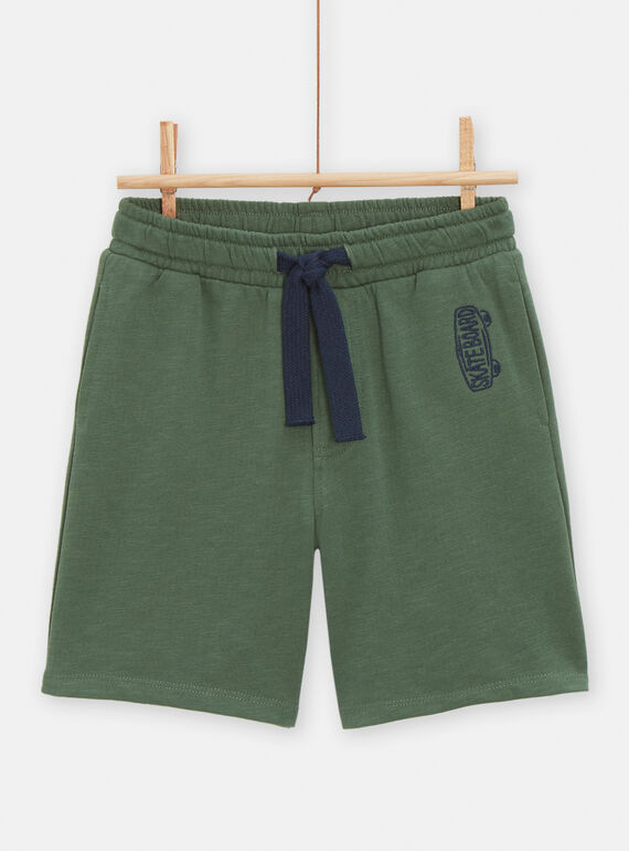 Boy's Dark Green Bermuda Shorts TOJOBER4 / 24S902C7BERG618