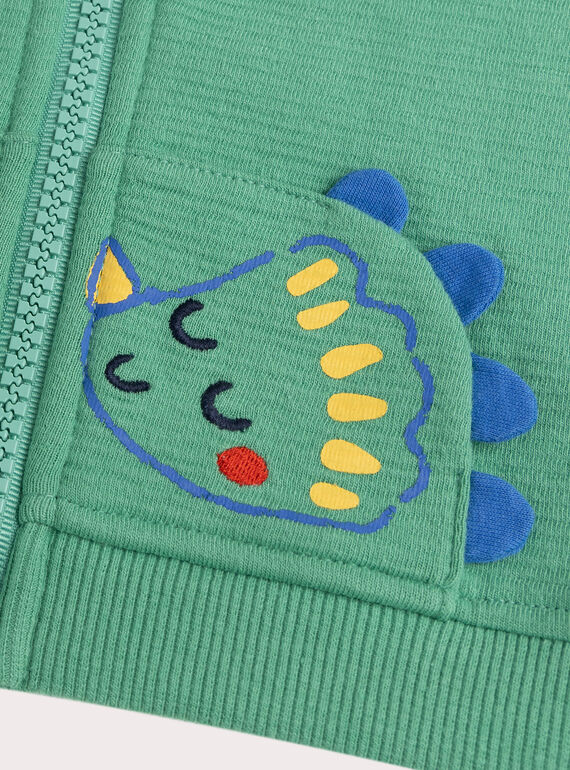 Green KIDS CARDIGAN WUFIGIL2 / 25SG1053GIL630