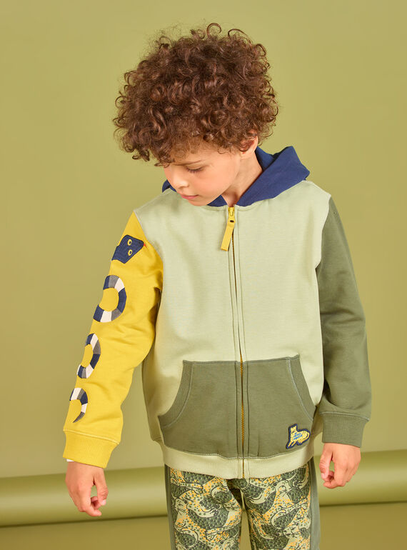 Boy's color block hoodie MOKAGIL / 21W902I1GIL612
