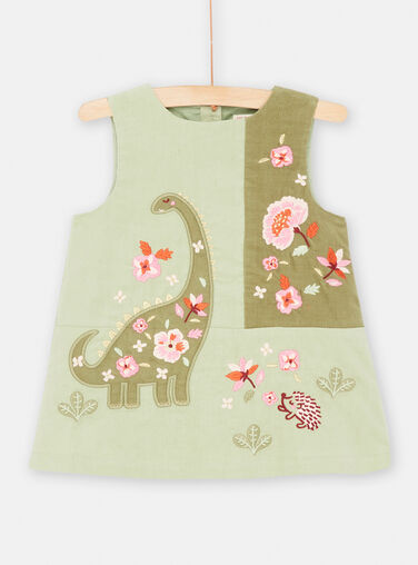 Baby Girl Green Velvet Dress Baby Girl Green Velvet Dress SIVERROB2 / 23WG09J2ROB631