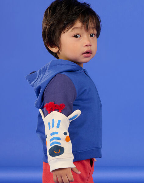 Blue hooded waistcoat RUNAUGIL / 23SG10N1GILC231
