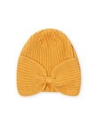 Girl's knotted mustard hat MYAMIXBON2 / 21WI0154BONB106