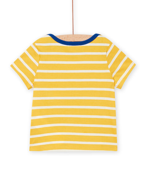 Baby Boy Yellow & White Short Sleeve T-Shirt NUJOTI2 / 22SG10C2TMC106