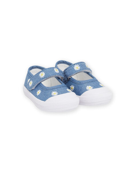 Baby girl denim embroidered pumps NITOILDAISY / 22KK3792D17P269