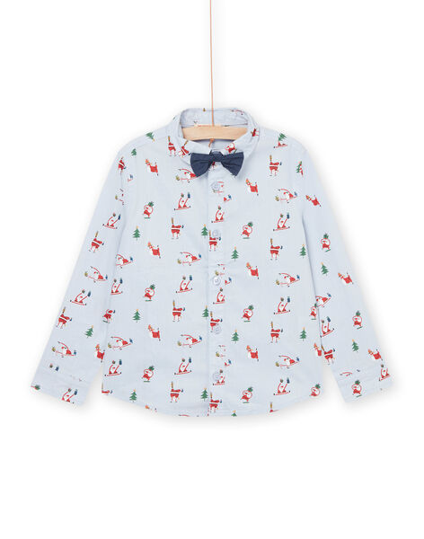 Christmas print shirt with bow tie PONOCHEM / 22W902V1CHM706