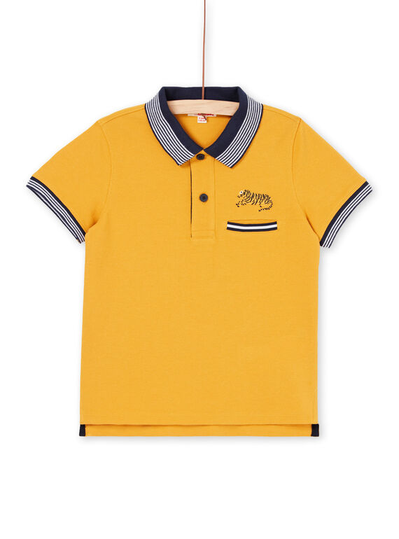 Yellow and navy blue polo shirt - Child boy LOJAUPOL / 21S902O1POL107