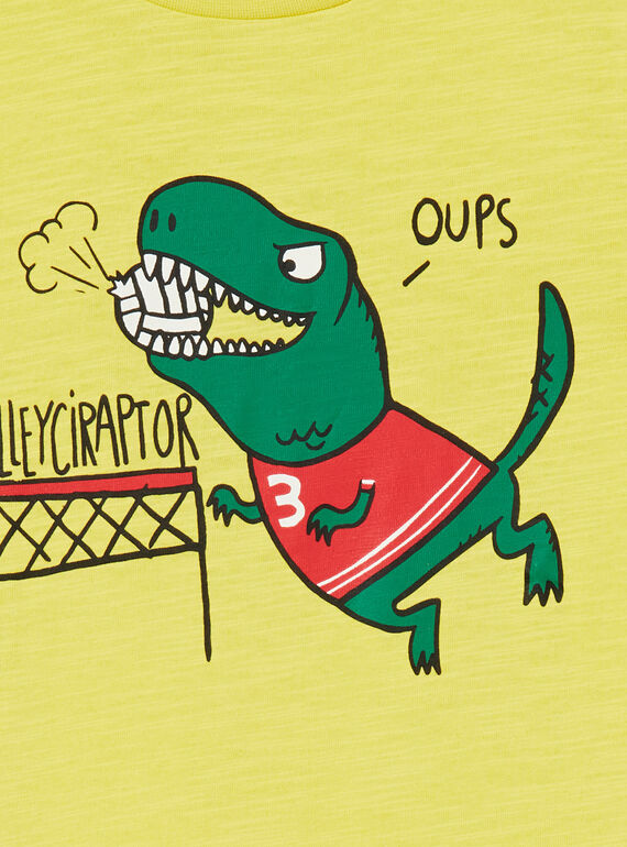 Yellow cotton t-shirt boy child LOJOTI5 / 21S90234TMCB102