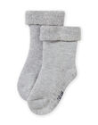 Baby girl's plain grey socks MYIESSOQB4 / 21WI09E9SOQJ920