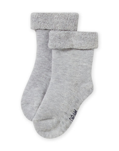 Baby girl's plain grey socks MYIESSOQB4 / 21WI09E9SOQJ920