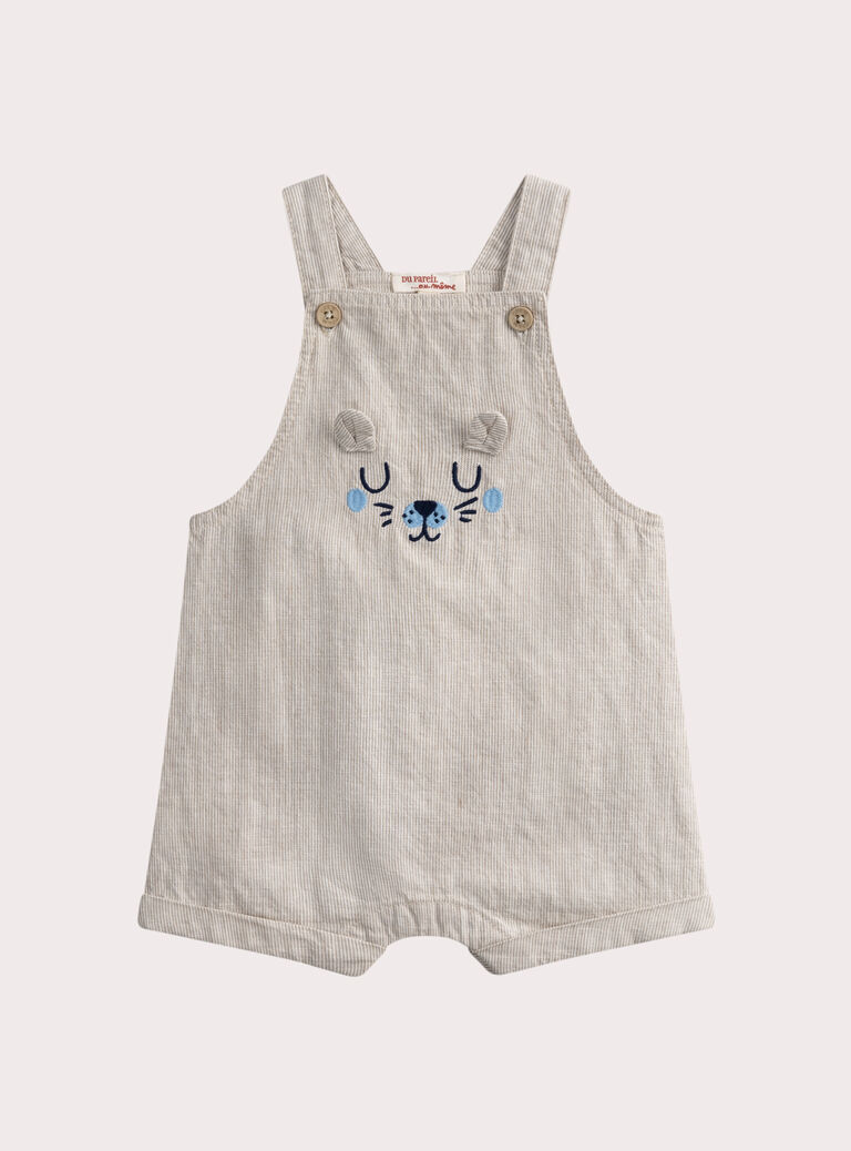 Brown SHORT DUNGAREES WUMASAC / 25SG1062SACI807