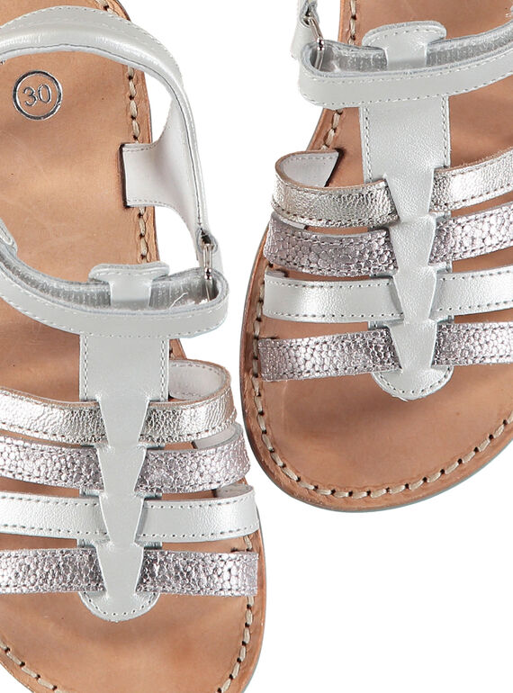 Girls? smart leather multi-strap sandals FFSANDMIN1 / 19SK35C1D0E000