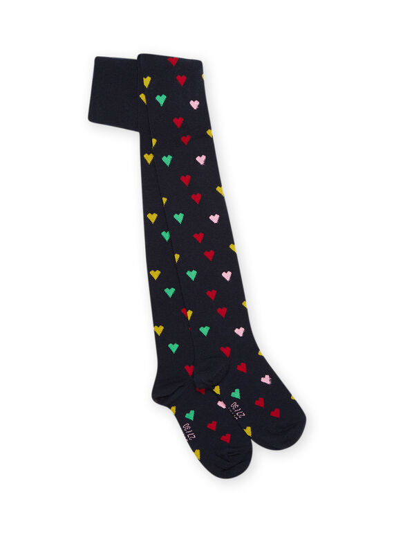 Tights with hearts print PYAMUCOL2 / 22WI01R2COLC243