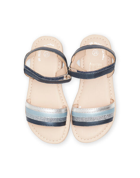 Navy blue sandals child girl NASANDJEANNE / 22KK3543D0E070