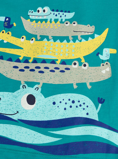 Turquoise TEE SHIRT SS WUBOTEE1 / 25SG10R1TMC202