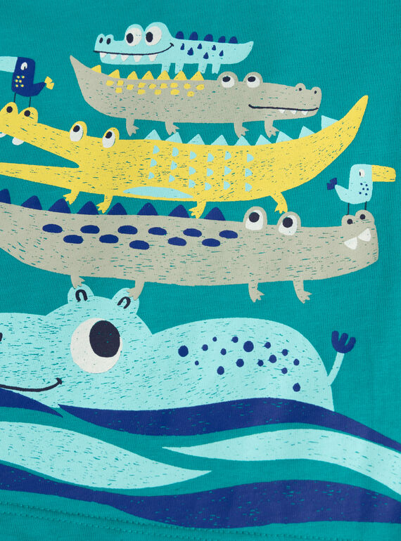 Turquoise TEE SHIRT SS WUBOTEE1 / 25SG10R1TMC202