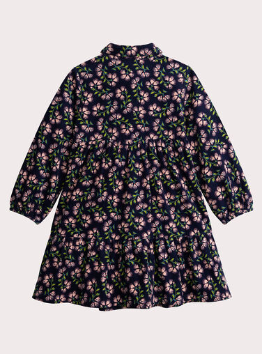 Floral print rivet navy dress for girls  Floral print rivet navy dress for girls  VAKLIROB3 / 24W90143ROB070