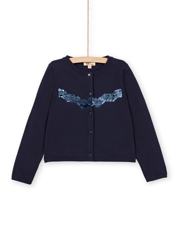 Navy blue vest with reversible sequins LAJOCAR1 / 21S90142D3C070