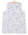 White fancy print overalls boy birth NOU2SAC / 22SF0451SAC000
