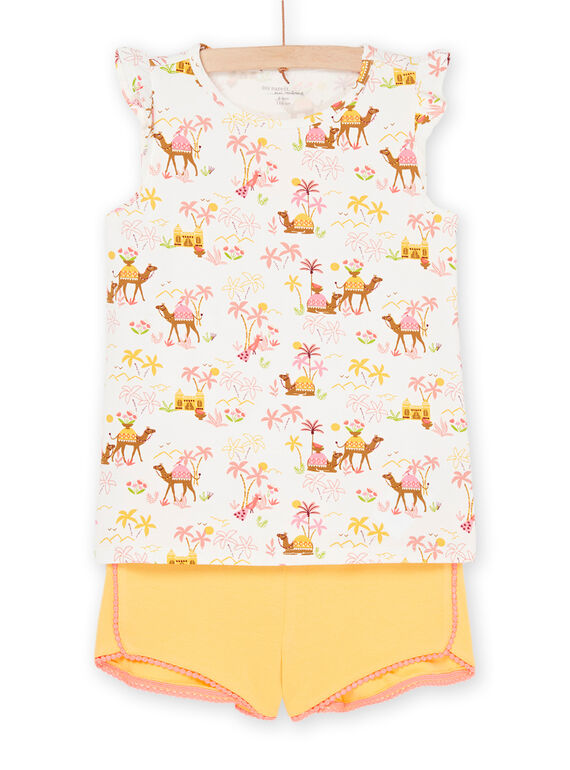 Off white and yellow pyjamas with desert print REFAPYJCAM / 23SH11H3PYJ001