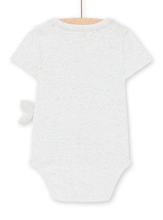 Grey heathered baby boy bodysuit LUVIBOD / 21SG10U1BODJ920