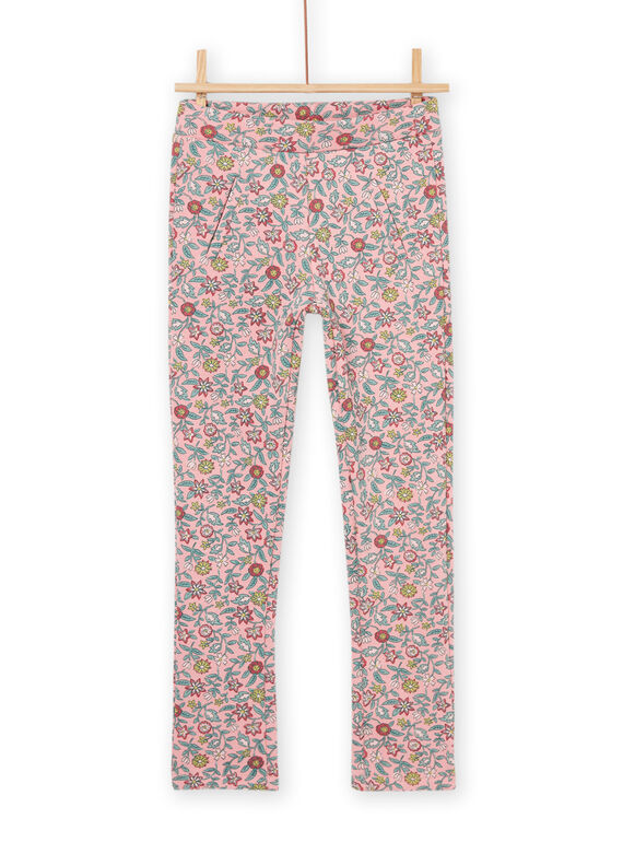 Fleece pants with floral print PARHUPANT / 22W901Q1PAN303