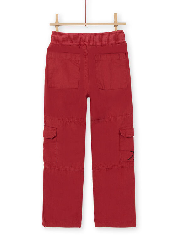 Red Cargo Pants - Child Boy LOROUPAN / 21S902K1PANF506