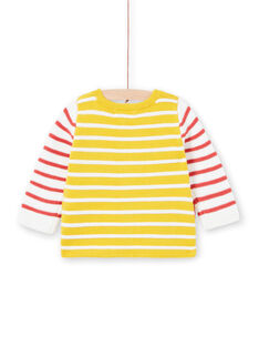Striped knit vest yellow baby boy LUNOGIL / 21SG10L1GIL106